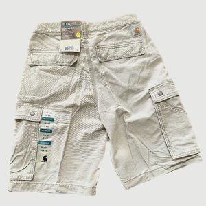 NEW Carhartt Mens Rugged Cargo Shorts Relaxed Fit TAN 31 x 11"